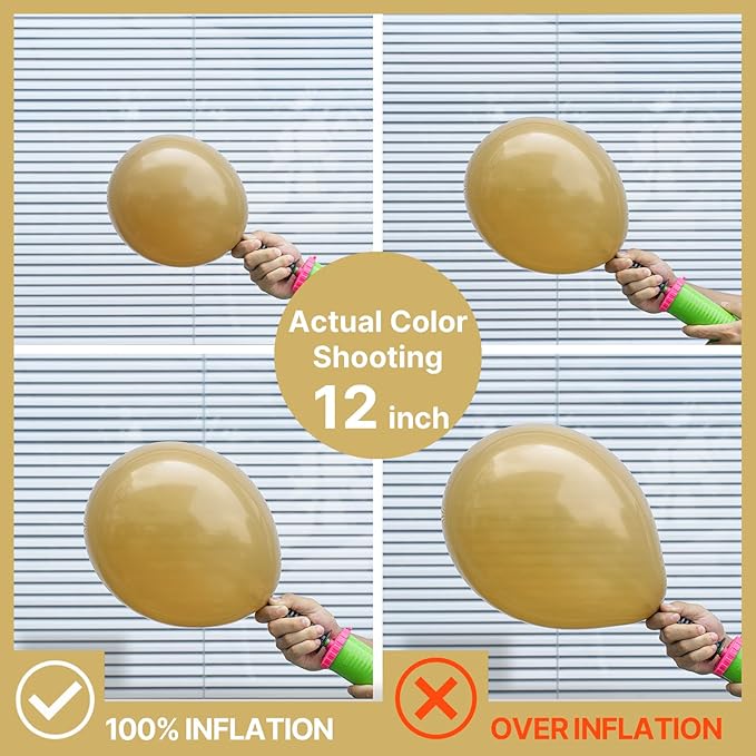 PartyWoo Tan Balloons 50pcs 12 Inch Light Brown Neutral Boho Coffee Latex Helium Balloons for Graduation Wedding Boy Baby Shower Safari Jungle Cowgirl Woodland Birthday Party Decorations Brown-F19