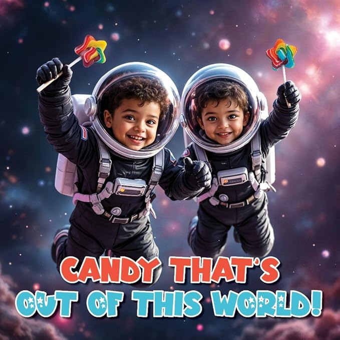 Galaxy Star Rainbow Lollipops Individually Wrapped, Bursting with Fruity Flavor, Great Swirl Lollipops for Kids Birthday Parties, Space Candy Party Favors and Cake Toppers, By 4YoreElves (Pack of 24)