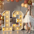 Imprsv 3FT Light Up Numbers, Marquee 13th Birthday Decorations for Girls Boys, Large Light Up 13th Birthday Women Foam Board Anniversary Party Decorations Arch Kit (DIY)