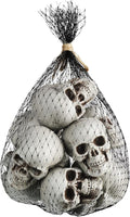Boao 10 Pieces Halloween Skeleton Head Small Mini Skulls for Halloween Party Decoration Props, Table Decor