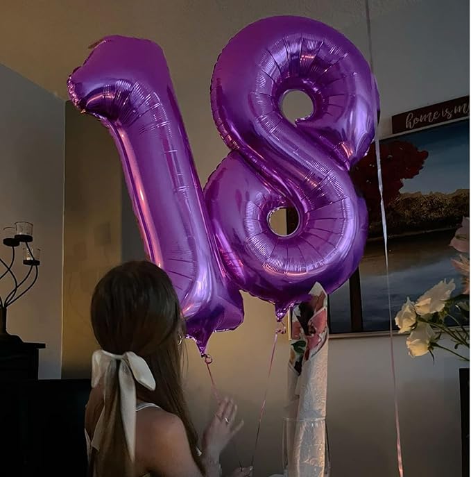 40 Inch Purple Number 11 Digital Balloon,Jumbo Mylar Foil Helium Balloon for 11 Balloons for Birthday Party,Wedding Anniversary Party Decorations