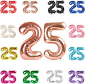 25 Balloon Number, Rose Gold Number 25th Birthday Balloons 40 Inch, 25 or 52 Years Old Rose Gold Birthday Decorations for Men Women, 25th Anniversary Decorations