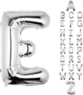 Letter Balloons 40Inch Large Giant big Foil Mylar Silver Balloons E for Birthday Party Decorations