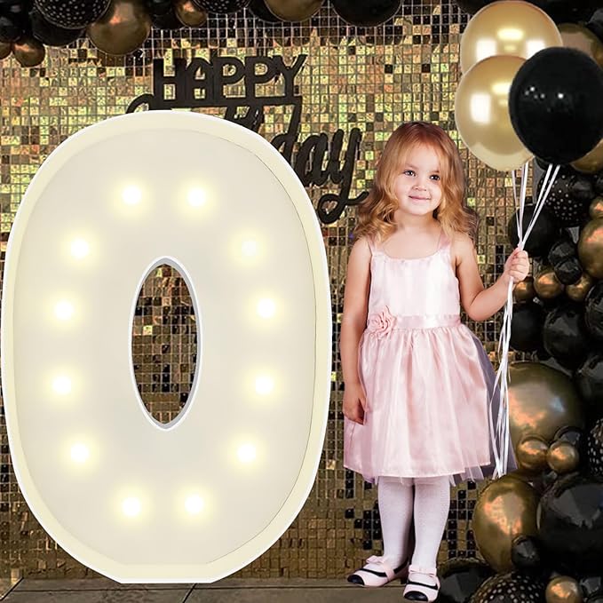 4FT Marquee Light Up Letters O, Big Marquee Letter for Baby Shower Birthday Engagement Wedding Marry Me Party Decor