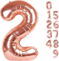 2 Numbers Balloon 40 Inch Rose Gold Two Balloon Number Birthday Decor, 2nd 12 21st Party Celebration Decorations Graduations Wedding Baby Shower