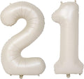 40 In Cream white Number Balloons Helium Foil Mylar Balloon Birthday Party banquet Decoration Digital 21