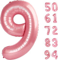 Pearlescent Pink 9 Balloon, Number Balloons 40 Inch, 9th Giant Birthday Decorations for Girls, 19th 29th Party Decorations Supplies, Number 9 Balloon
