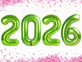 Light Green 2026 Number Balloon, 2026 Foil Balloon Light Green 40 Inch, Balloons for New Years Eve Party Supplies, 2026 Graduation Decoration