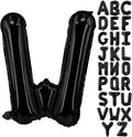 Lovoir 40 Inch Large Black Letter W Balloons Big Size Jumbo Mylar Foil Helium Balloon for Birthday Party Celebration Decorations Alphabet Black W