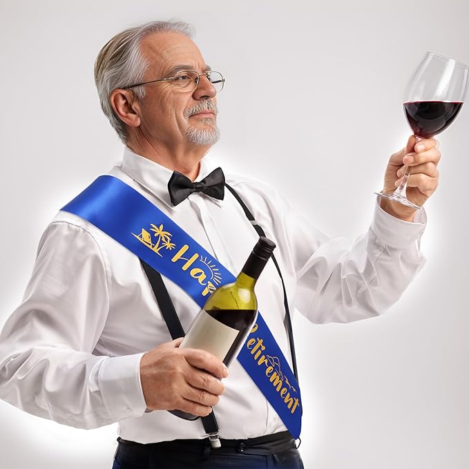 baotongle Happy Retirement Sash Retired Sash for Men Women Retirement Celebration Parties Gift
