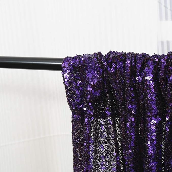 Juya Delight 6ft x 8ft Purple Sequin Photography Backdrop Curtain for Party Banquet Festival Wedding Anniversary Exhibition