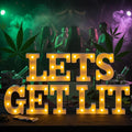 Honoson 10 Pcs Lets Get Lit Decorations for Adults, Birthday Light Decor Lets Get Lit Lights up Sign Indoor Table LED Neon Sign for Home Room Decorations