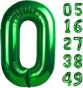 Green Helium Number Balloon 40 Inch, Giant Foil Green Number 0 Birthday Balloons, Large Numbers 10 20 30 40 50 60 70 80 90 100 2025, Party Celebration Supplies Decorations