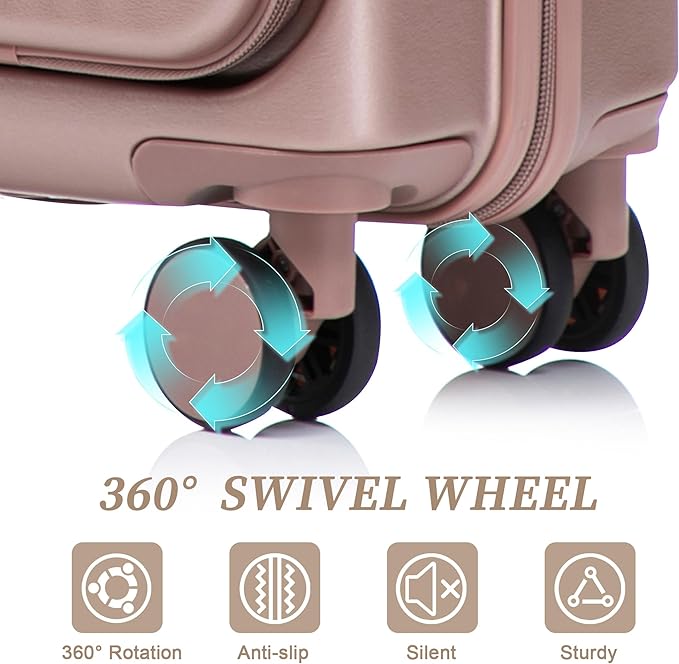 20/14 Inch Hardside Luggage, Lightweight Suitcases with Spinner Wheels