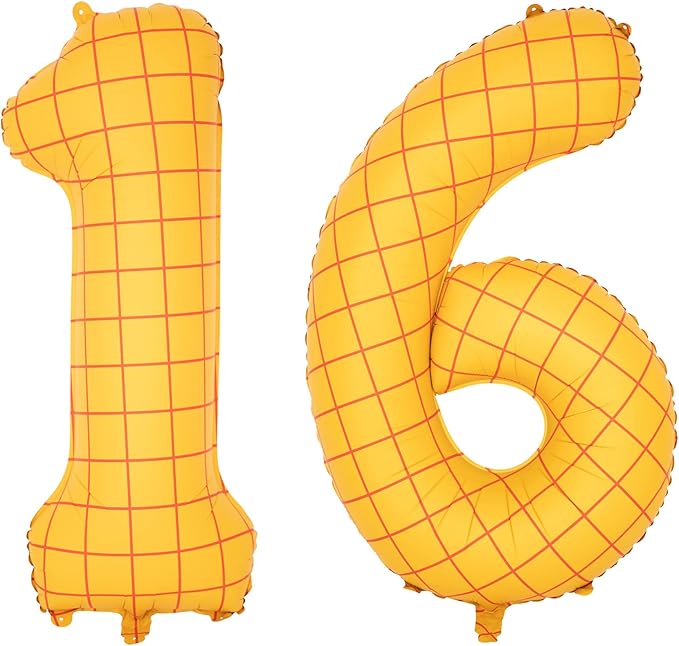 40-Inch Large Number Balloon Toy Inspired Story Matte Yellow Birthday Balloon Western Rodeo Party Supplies Boy Girl Story Anniversary Kids Birthday Party Cowboy Farm Themed Baby Welcome Decorations