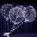 LED Light up Bobo Party Balloons kit 12 Pack-Clear 22 inchs white with Cell Batteries Included Great with Helium or air (cold white, 12 pack)