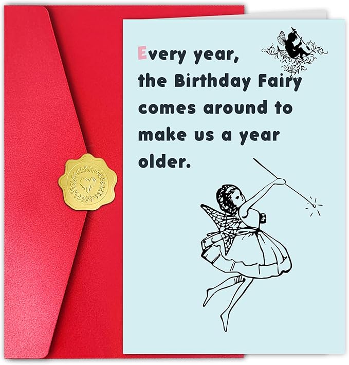 Funny Birthday Card for Women Men, Birthday Funny Card for Daughter Friend, Bday Cards for Adults