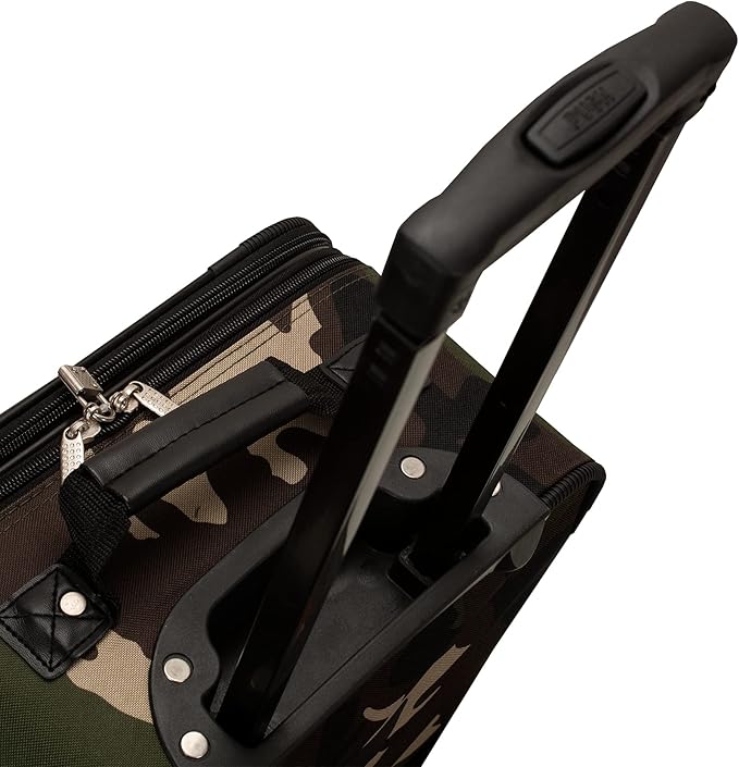 Rockland Fashion Softside 4 Piece Luggage Set, Expandable, (14" Tote/19"/24"/28"), Camo