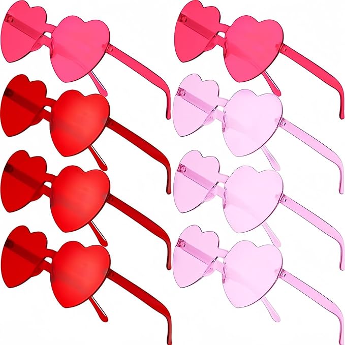 Heart Glasses Heart Shape Sunglasses for Valentine Mardi Gras Summer Women's Party Favor