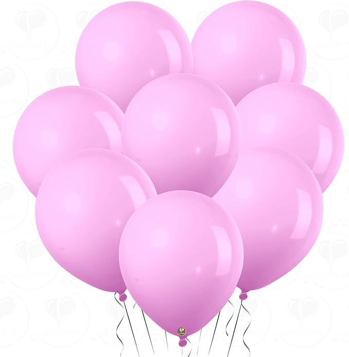 AFTERLOON® Biodegradable Mini Balloons 50 pcs Pastel Lilac 5 Inch, Matte Color Thickened Extra Strong Latex Helium Float, Baby Shower Gender Reveal Garland Wedding Birthday Party Decorations