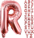 Lovoir 40 Inch Large Rose Gold Letter R Balloons Big Size Jumbo Mylar Foil Helium Balloon for Birthday Party Celebration Decorations Alphabet Rose Gold R