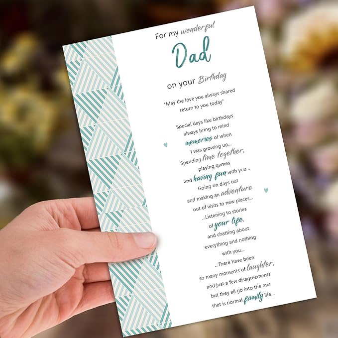 Dad Birthday Card，Birthday Gifts for Dad Father