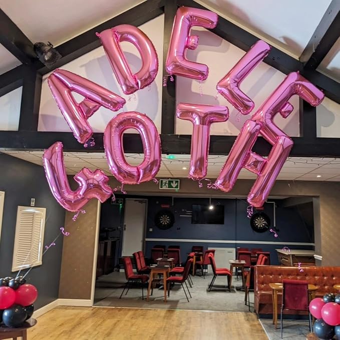 40 Inch Large Hot Pink Letter Z Balloons Alphabet Z Letter Balloons Foil Mylar Letter A Balloons for Birthday Party Anniversary New Year Graduation Wedding