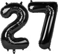 40 Inch Black Number 27 Digital Balloon,Jumbo Mylar Foil Helium Balloon for 27 Balloons for Birthday Party,Wedding Anniversary Party Decorations