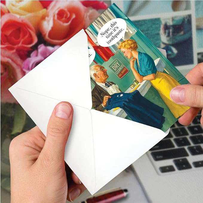 NobleWorks Funny Birthday Greeting Card with 5 x 7 Inch Envelope (1 Card) Bday Come Again C11055BDG