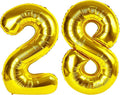 40 Inch Gold Balloon Number 28 Balloon,Jumbo Mylar Foil Helium Balloon for 28 Birthday Digital Balloons for Birthday Party,Wedding Anniversary Party Decorations