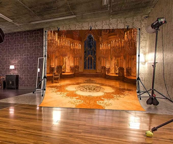 Wedding Birthday Party Background 10x10ft Gold Palace Backgdrops for Photography Portrait Baby Shower Cake Table Banner Photo Studio Props BJLSLY226