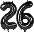 40 Inch Black Number 26 Digital Balloon,Jumbo Mylar Foil Helium Balloon for 26 Balloons for Birthday Party,Wedding Anniversary Party Decorations