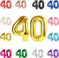 40 Balloon Number, Gold Number 40th Birthday Balloons 40 Inch, 40 Years Old Gold Birthday Decorations for Men Women, 40th Anniversary Decorations
