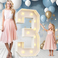 Ledido 4FT Marquee Light Up Numbers 3, Easy to Assemble Marquee Numbers 4 Feet Tall for Indoor & Outdoor Events, Large Lighted Number for Birthday Graduation Baby Shower Anniversary Party Decorations