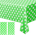 2 Pieces Lime Green Polka Dot Rectangle Tablecloth - 54x72“ Decorative & Stain Resistant Table Cloth with Polka Dot Pattern, Table Cover for Dining Table, Buffet, Wedding, Camping, Party & Wedding