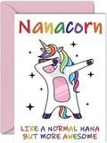 Stuff4 Birthday Cards for Nana - Nanacorn - Nana Mothers Day Card from Granddaughter Grandson, Happy Birthday Nana, Grandma Unicorn Birthday Card, A5 Seasonal Nannie Nanna Funny Greeting Cards