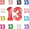 13 Balloon Number, Red Number 13th 31th Birthday Balloons 40 Inch, 13 or 31 Years Old Red Birthday Decorations for Boys Girls, 13th Anniversary Decorations