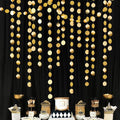 Decor365 Glitter Gold Party Decorations Glitter Golden Birthday Decoration Circle Dot Garlands Baby Bridal Shower Christmas New Year's Eve Anniversary Graduation Gold Streamer Decor