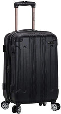 Rockland London Hardside Spinner Wheel Luggage, Black, Carry-On 20-Inch
