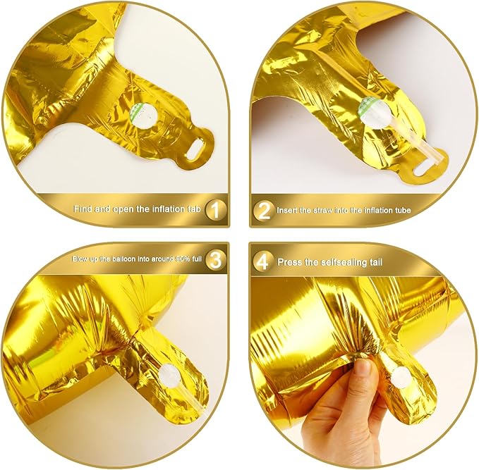 Gold 40 Inch Large Number 25 52 Birthday Balloon, 25 52 Birthday Decorations, Foil 25 52 Mylar Helium Numbers Balloons Girl Boy Anniversary Party Supplies