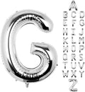 Letter Balloons 40Inch Large Giant big Foil Mylar Silver Balloons G for Birthday Party Decorations