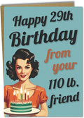 Katie Doodle - Funny Best Friend Birthday Cards (Bulk / 6 Pack) - Great for 30th, 40th, 50th, 60th, 65th, 70th, 75th, 80th, 90th birthday Gifts for Women Her Friendship -Includes 6 Cards & 6 Envelopes