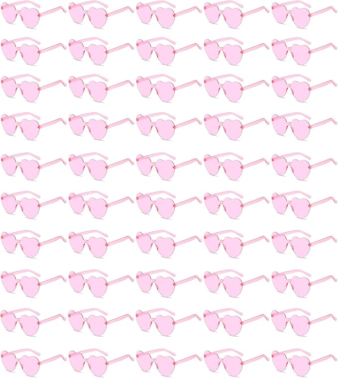 20 Pairs Heart Shaped Sunglasses for Women Colorful Glasses Fun Trendy Transparent Heart Sunglasses Party Favor