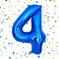 Smlpuame 40 Inch Navy Blue 4 Balloon for 4th Birthday Party, Blue Four Number Balloon 14 24 34 Birthday Decorations for Boys Girls Men Women, Helium Giant Foil Number 4 Balloon