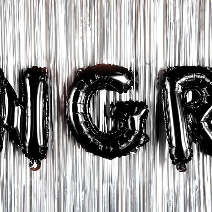Restaurantware-Balloonify 16 Inch Letter Balloon, 1 Alphabet Party Balloon - Letter G, Self-Sealing, Black Foil Mylar Finish, Hanging Loop, Decoration For Birthday, Wedding, Or Graduation