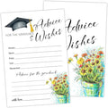 Wildflower Advice and Wishes Cards for the Graduate Cards 4x6 Inch Daisy Grad Party Game Card 20 Double Sided Grad Advice and Wishes Card for Graduation Party Decorations for College University Y426