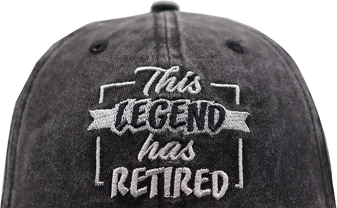 KKMKSHHG Funny Retirement Gifts for Men and Women, This Legend Has Retired Baseball Cap