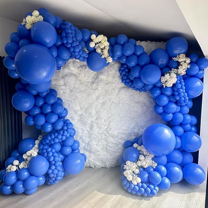 18 Inch Royal Blue Large Balloons - 35Pcs Thick Blue Balloons Big Round Latex Party Balloons for Birthday Baby Shower Wedding Graduation Blue Themed Party Decorations