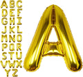 40Inch Gold Letter A Balloon Foil Helium Letter Balloons A-Z Giant Large Mylar Big Party Balloon for Birthday Party Decorations