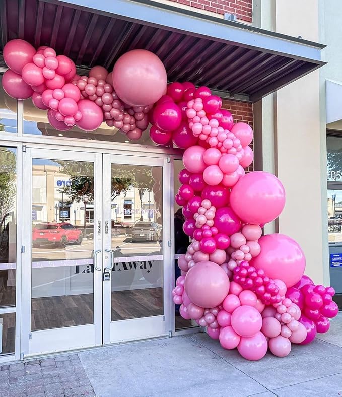18 Inch Pink Large Balloons - 35Pcs Thick Pink Big Round Latex Party Balloons for Galentine's Day Valentine's Day Birthday Anniversary Baby Shower Wedding Engagement Themed Party Decorations